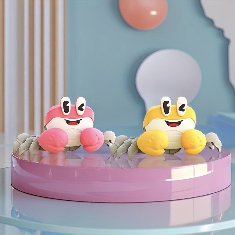 Interactive Crab Crawling Toy Lights & Sound Bionic Legs Pink Yellow