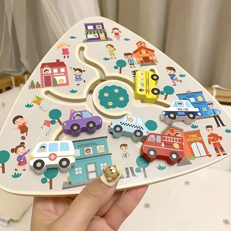 Wooden Maze Puzzle Game Toy for Kids