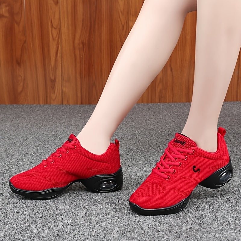 Arch Support Non Slip Dance Shoes Mesh Breathable Comfortable Woven Shoes