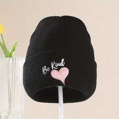 Love Embroidery Beanie Hat Thin Street Hip Hop Knitted Hat