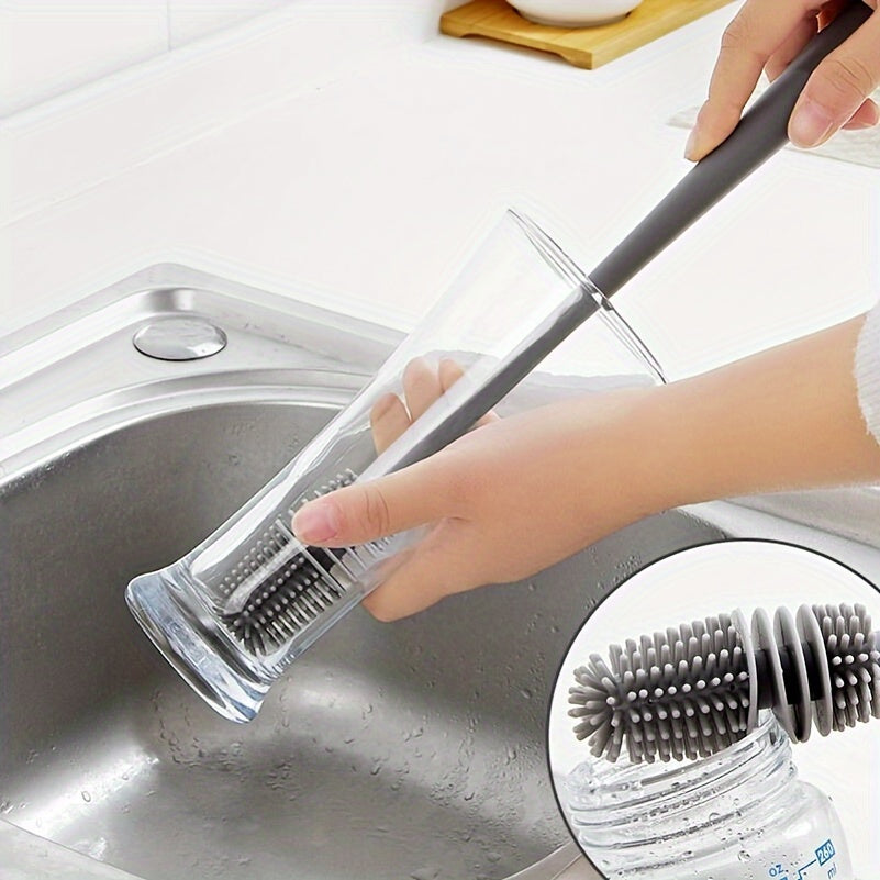 Silicone Cup Brush Long Handle Bottle Cleaning Brush