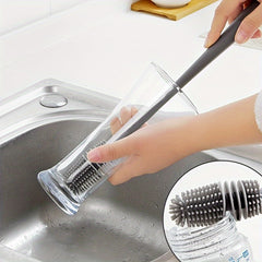 Silicone Cup Brush Long Handle Bottle Cleaning Brush