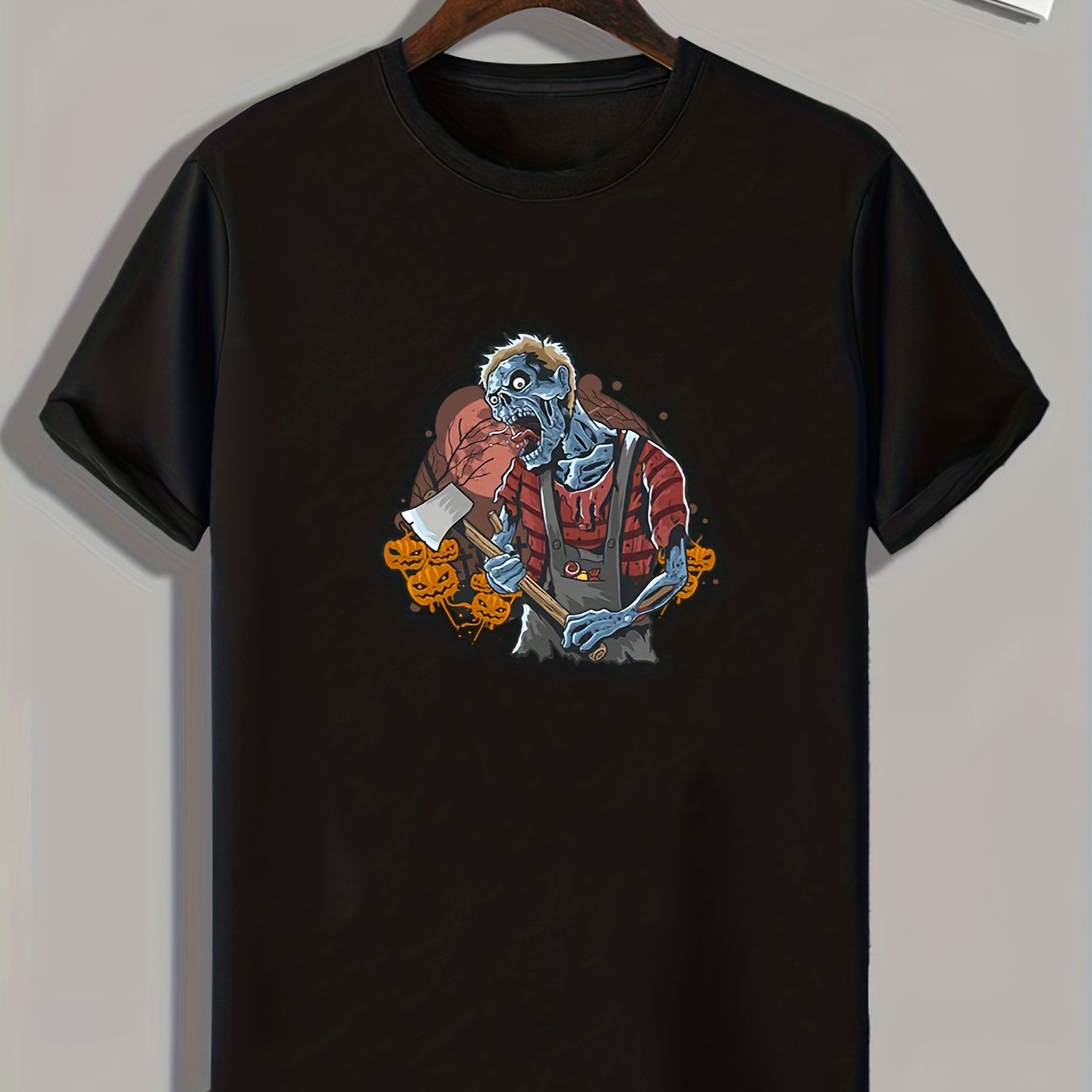 Monster Halloween Print Men's Graphic T shirt - Casual Comfy Tee
