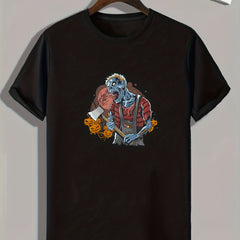 Monster Halloween Print Men's Graphic T shirt - Casual Comfy Tee
