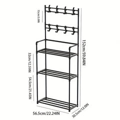 3-Layer Boot Storage Rack with Clothes Shelf