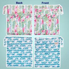 OhBabyKa 2pcs Wet & Dry Bag Waterproof Washable & Reusable 36x30cm
