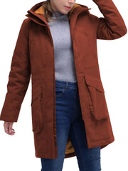 Women's Waterproof Long Puffer Jacket Hooded Winter Coat