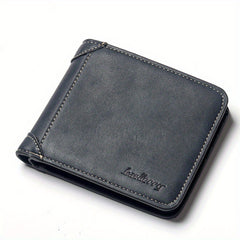 Men's PU Leather Wallet With Card Slots Retro Horizontal Money Clip