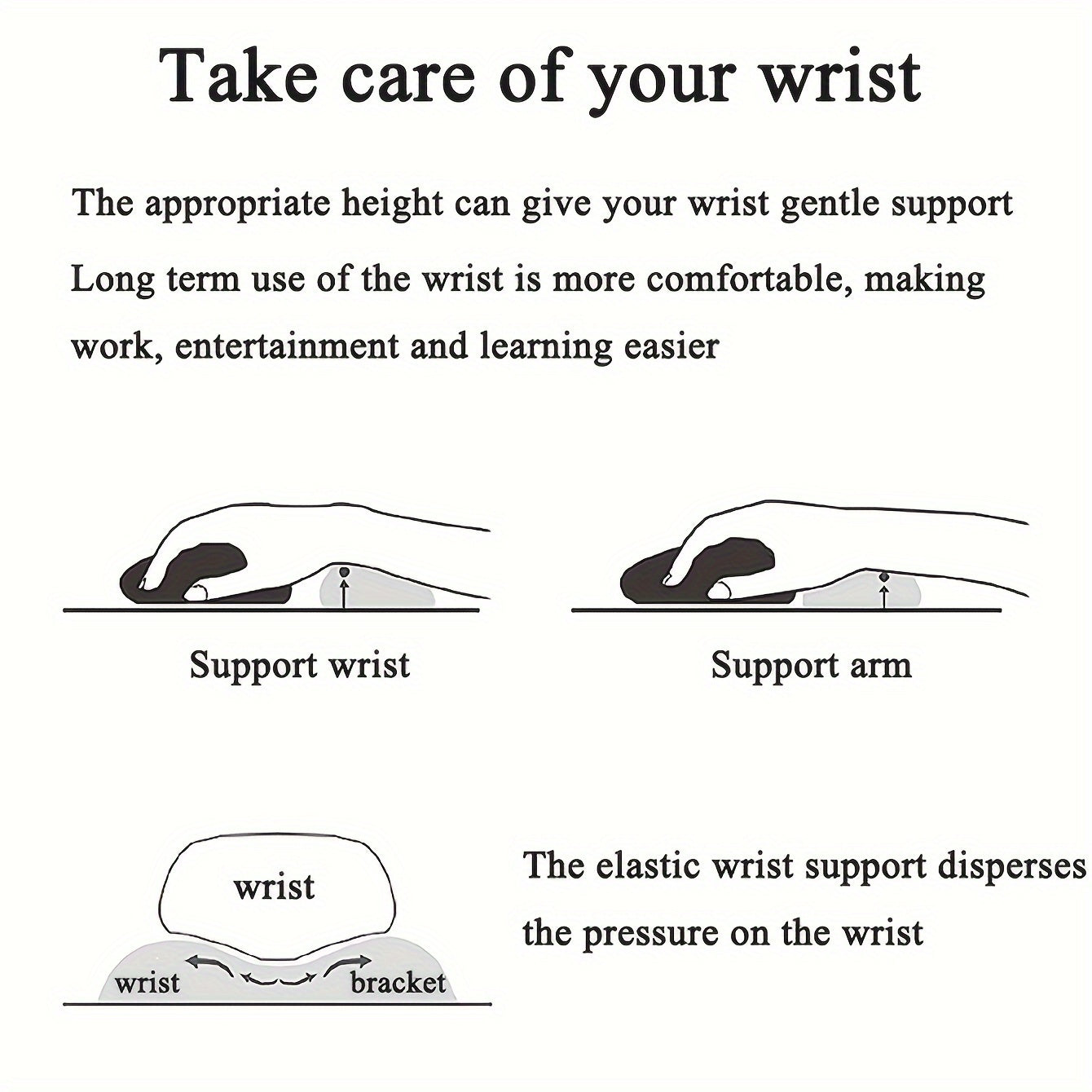 Ergonomic Silicone Wrist Pad Anti-slip Mouse Pad