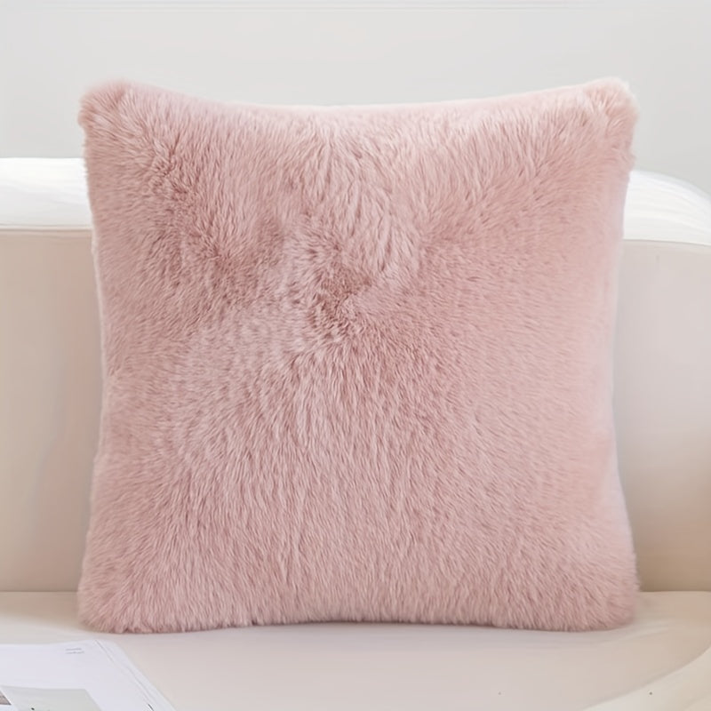 Soft Faux Rabbit Fur Throw Pillow Cover 20 X 20 Inch