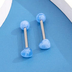 Stainless Steel Two Ball Tongue Nail Lip Nail Acrylic Ball