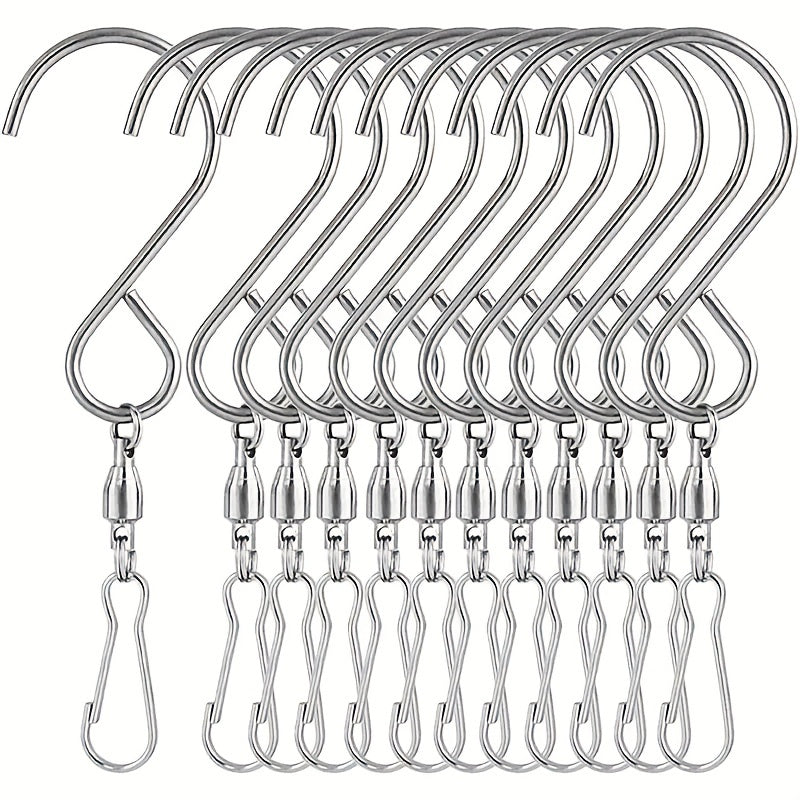5pcs Stainless Steel Swivel Hooks for Hanging Wind Spinners/Bird Feeders