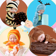 4 Inch Realistic Animal Costumed Dolls PVC Mini Dolls in Lifelike Gift Boxes