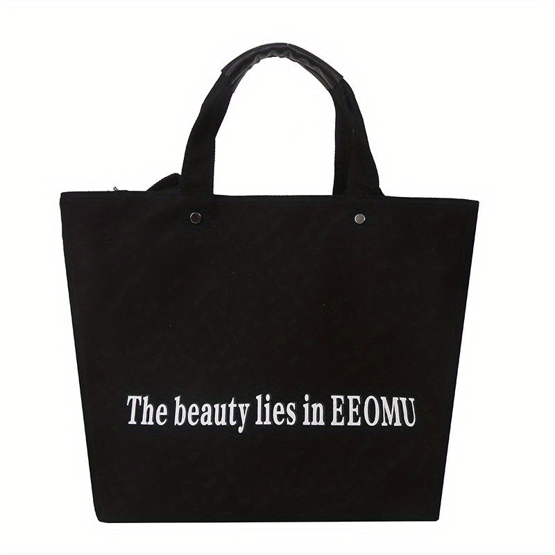 Vintage Graphic Tote Bag Retro Satchel Canvas Shoulder Purse