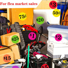 540pcs Garage Dollar Preprinted Tags Labels Pricing Stickers