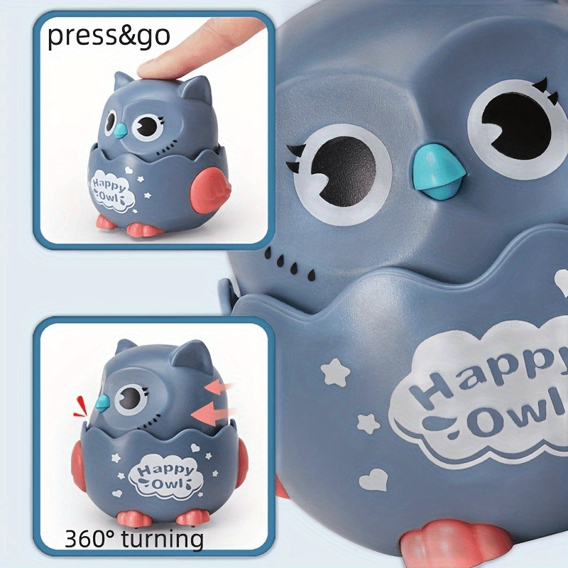 Cartoon Owl Press and Go Toy for 2-Year-Old Boys