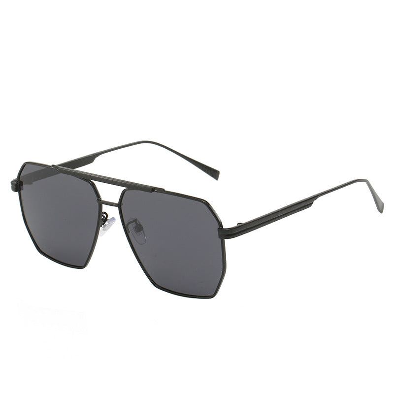 Men's Large Metal Square Sunglasses