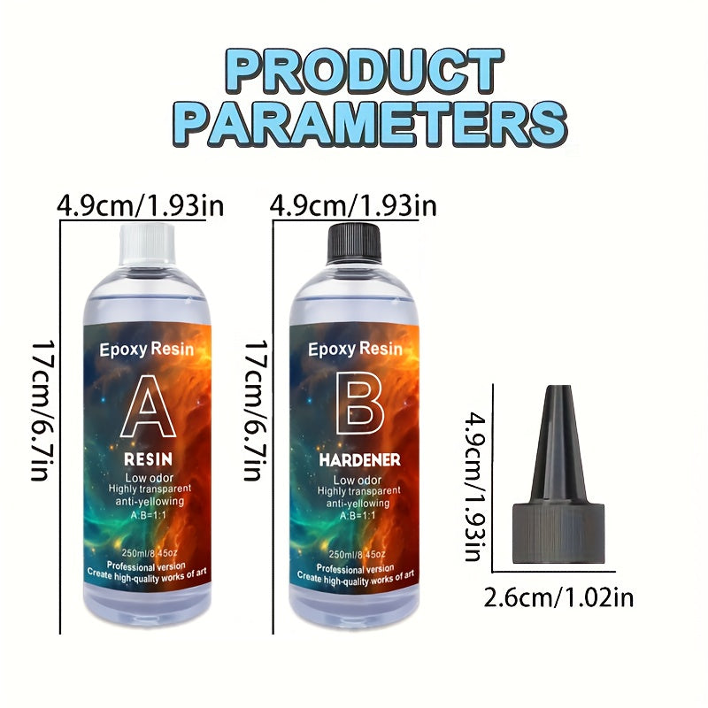 Transparent Epoxy Resin Set 500ml Non Yellowing Colorfast Resin