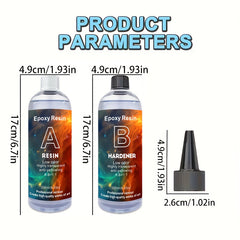 Transparent Epoxy Resin Set 500ml Non Yellowing Colorfast Resin