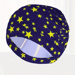 Pleated Swim Caps for Men Women Large Head Long Short Hair Bathing Cap