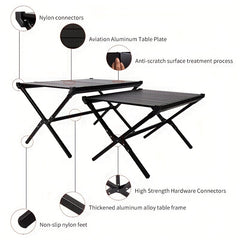 1pc Folding Picnic Table Outdoor Camping Lightweight Aluminum Table