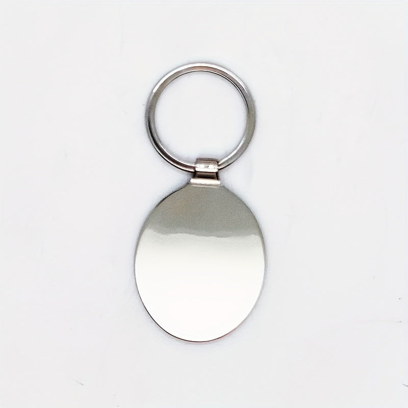 Sublimation Blank Oval Metal Keychain 10pcs