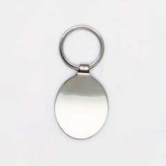Sublimation Blank Oval Metal Keychain 10pcs