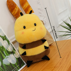 Cute Bee Plush Toy Doll Soft Stuffed Animal for Home Decor