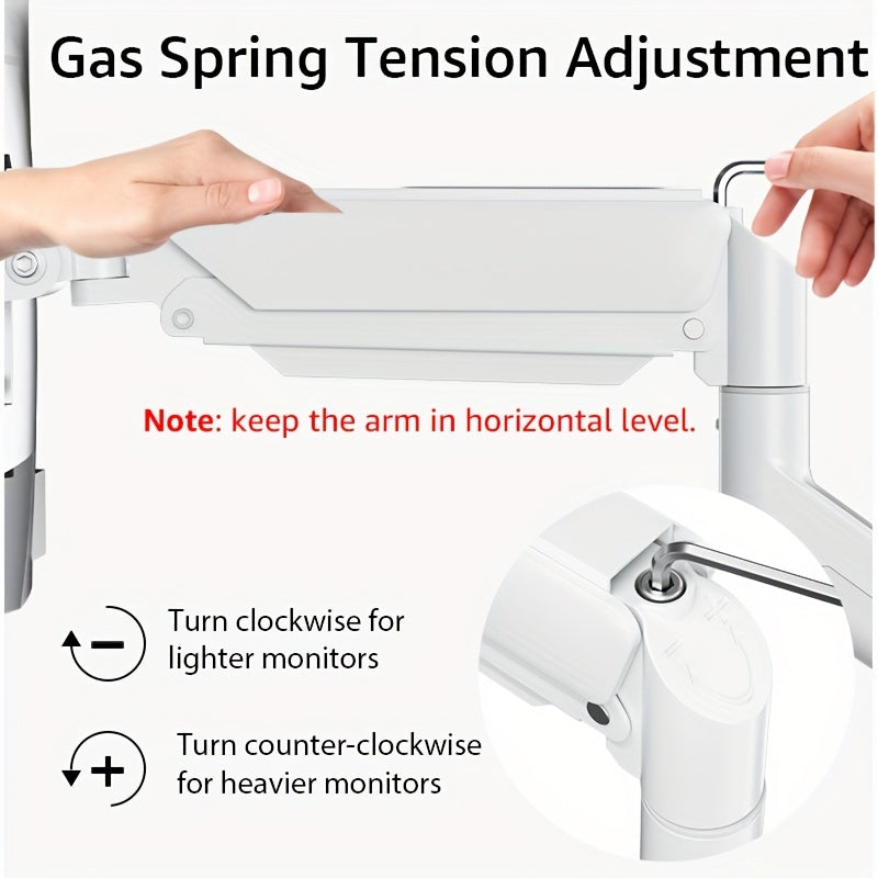 BEWISER Monitor Stand Single Monitor Mount Gas Spring Adjustable Stand