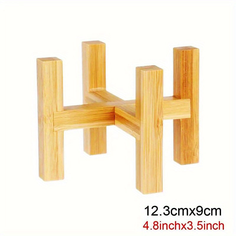 Bamboo Flower Holder Pot Holder Nordic Floor Stand Rack Balcony