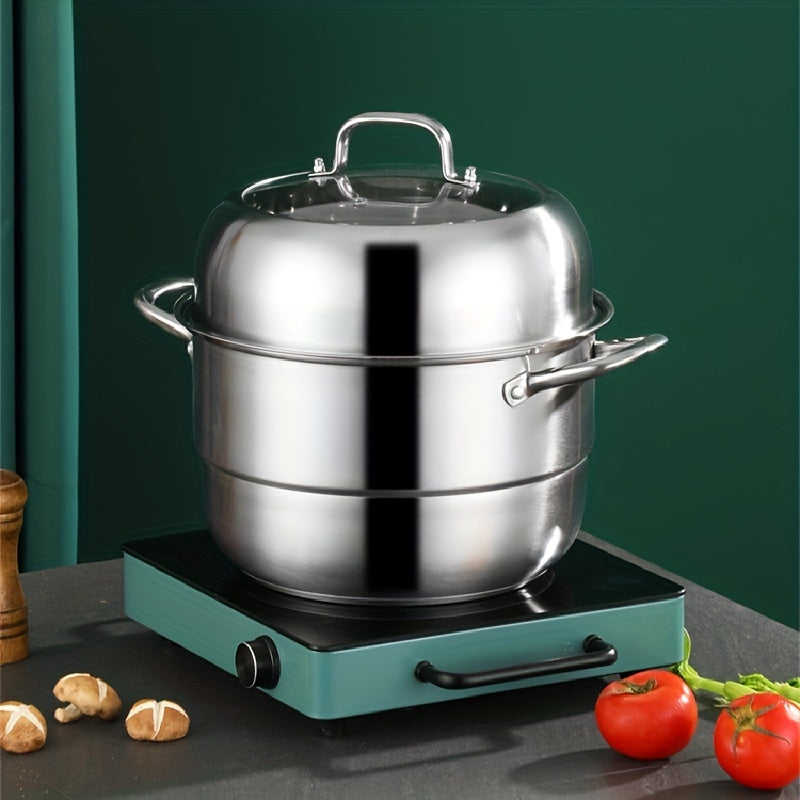 Stainless Steel 2 3 Tier Steamer Pot 30cm Lid Kitchen Utensils Gadgets Accessori