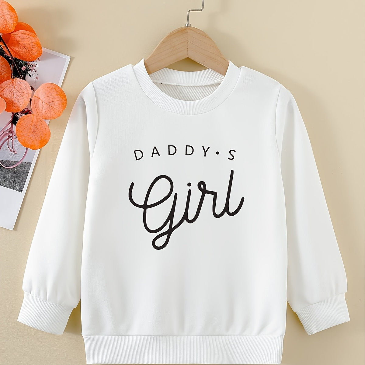 Girls' 'Daddy's Girl' Graphic Sweatshirt Round Neck Pullover