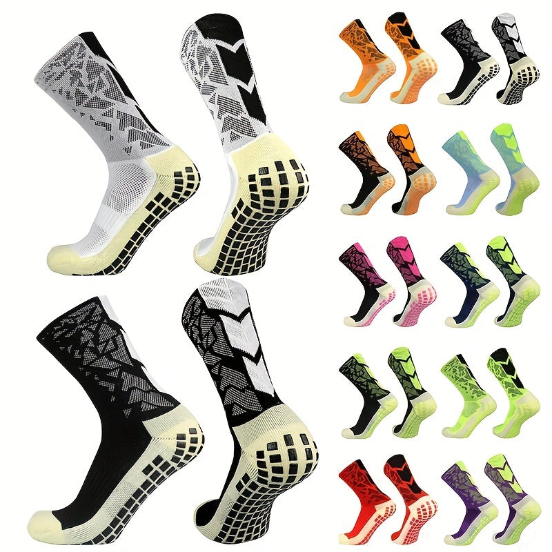 Colorful Pattern Anti-Skid Silicone Football Socks