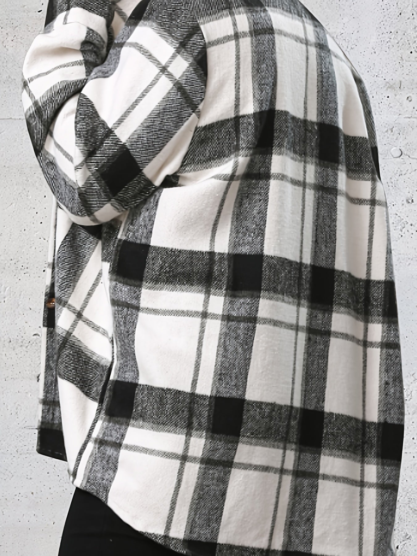  Plaid Long Sleeve Flannel Shirt Women's Casual Lapel Collar
