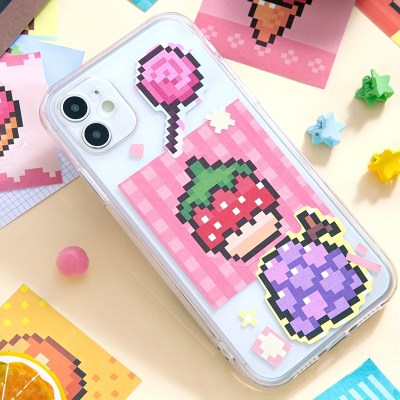 4 Pack Pixel Coloring Series Stickers Mini Size DIY Your Own Stickers