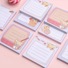 Cat Style Sticky Notes for Students - 80 Pieces