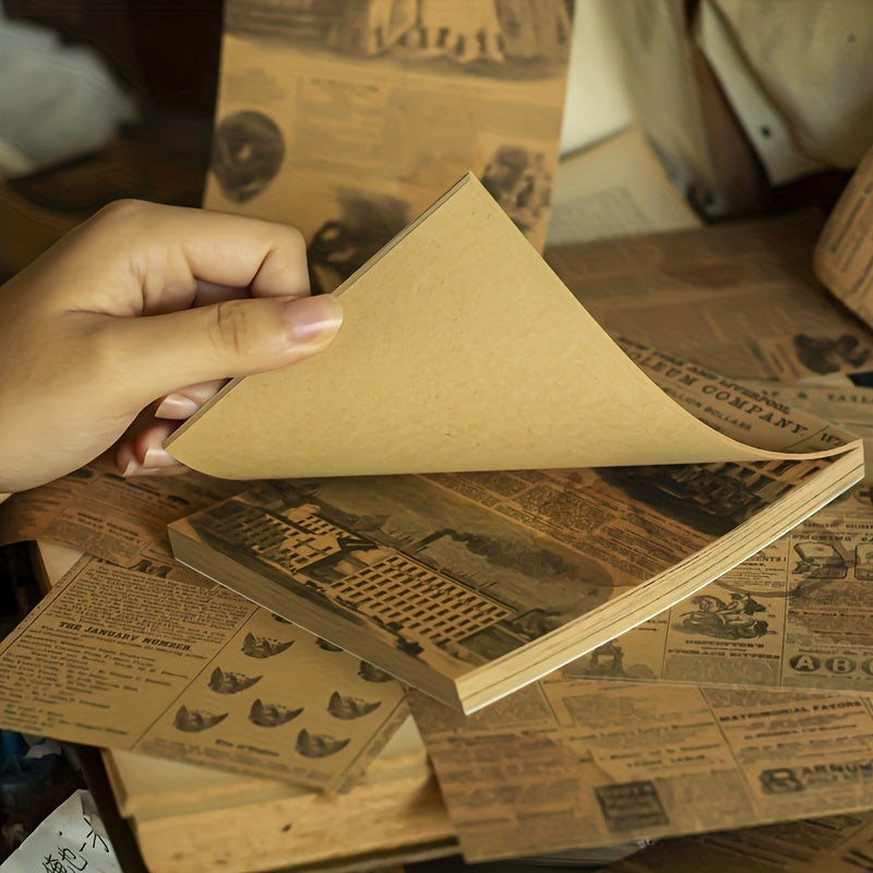 100pcs Vintage Stationery Paper for DIY Scrapbooking Creative Planning