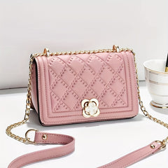 Rhombus Embossed Crossbody Bag Quilted Shoulder Bag