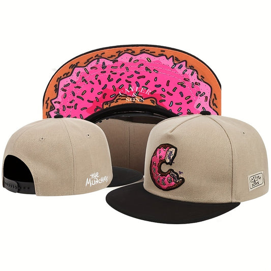 Donut Embroidery Snapback Hat Block Hip Hop Baseball Cap Unisex