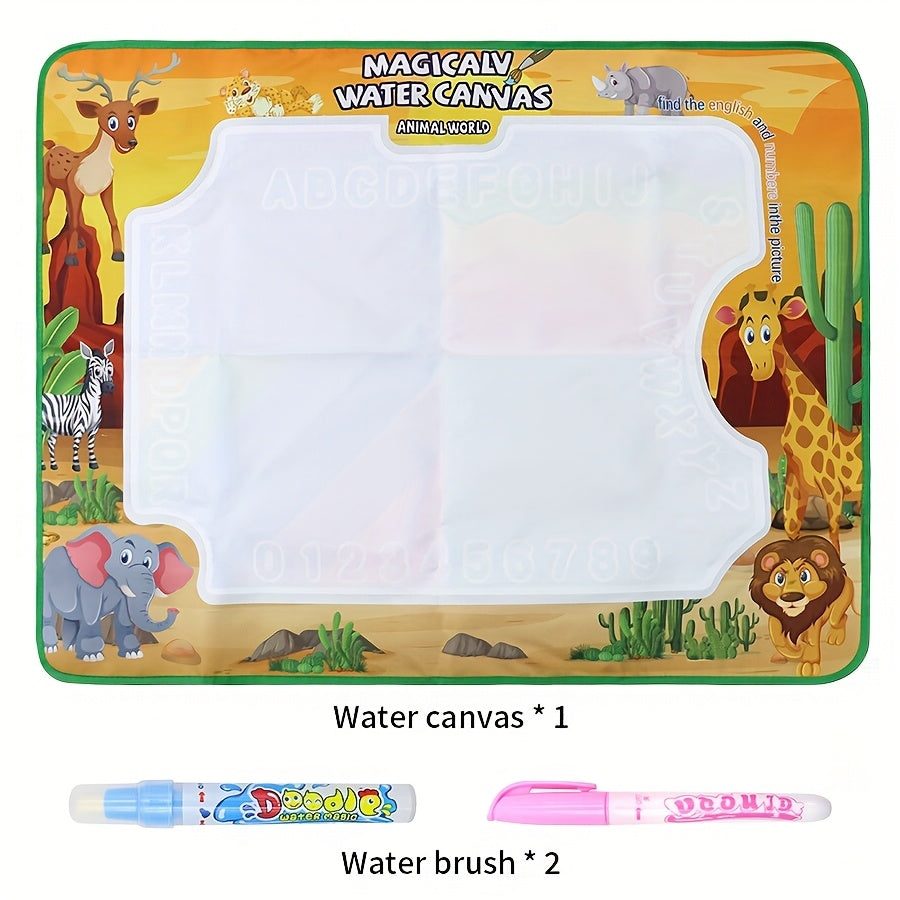 Magic Water Canvas Graffiti Mat Washable Kids Art Mat with Water Painting