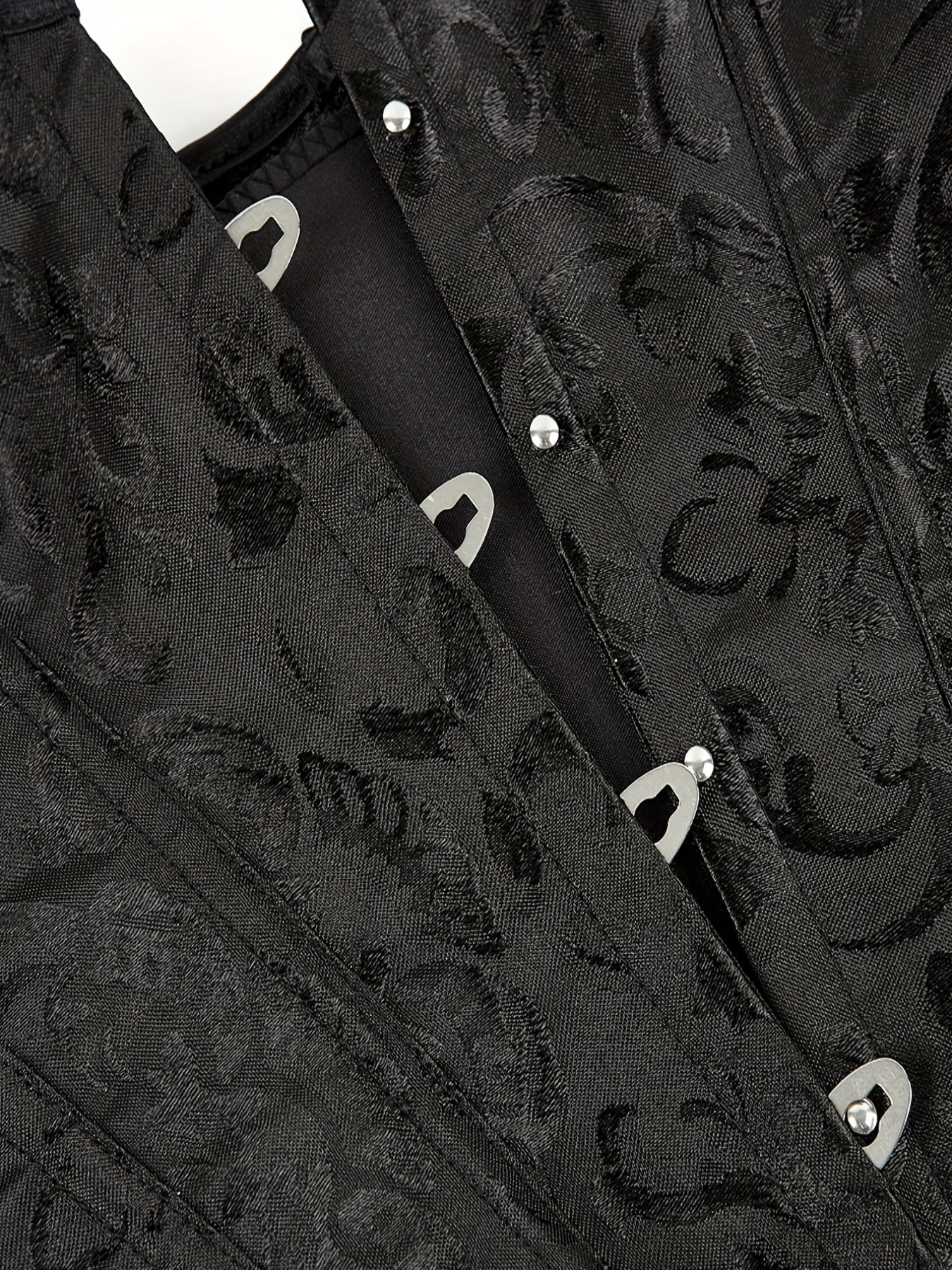  Gothic Body Shaper Jacquard Bustier Lingerie