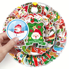 102pcs Christmas Cartoon Graffiti Stickers Diy Phone Case Car Skateboard Bike