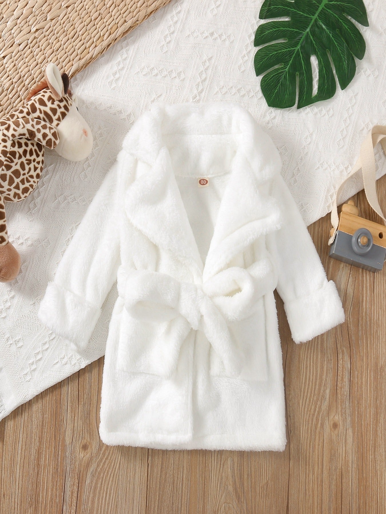 Girls Boys Fluffy Long Sleeve PJ & Belt