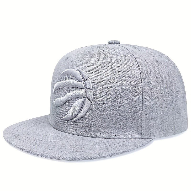 Men's High Embroidered Flat Brim Hat