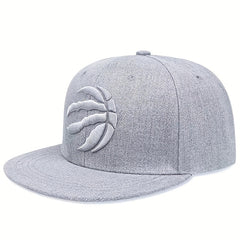 Men's High Embroidered Flat Brim Hat