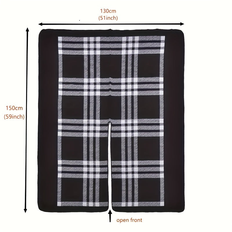 Large Woven Fringed Shawl Wrap Windproof Cape