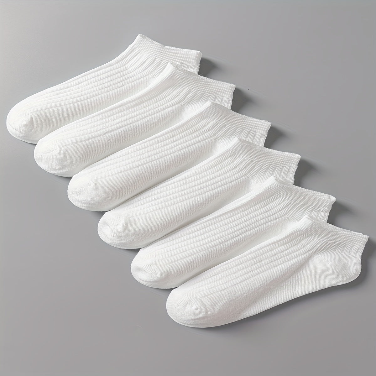 6 Pairs Soft Lightweight Ankle Socks for Women