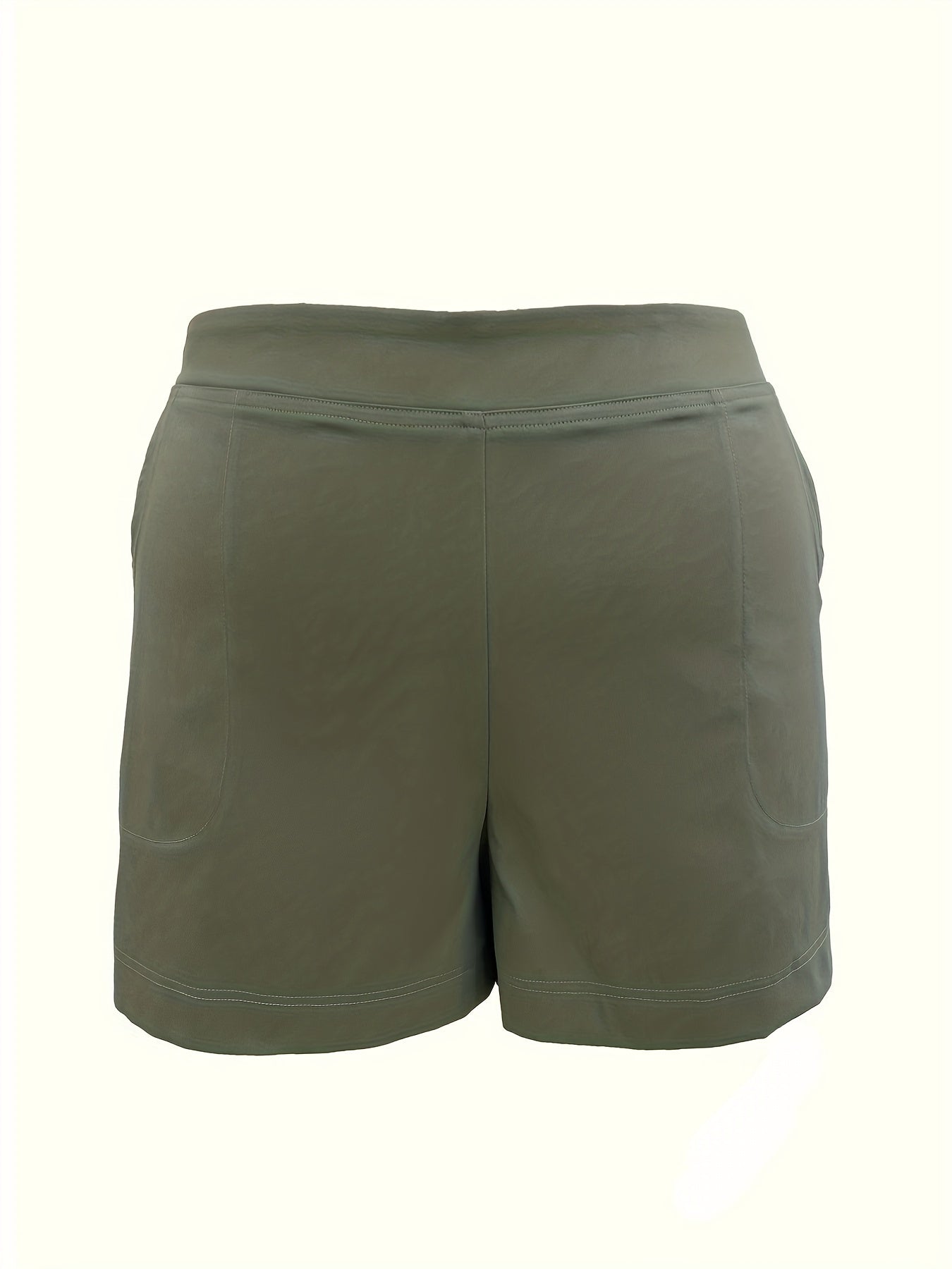  Solid Split Shorts w/ Pockets