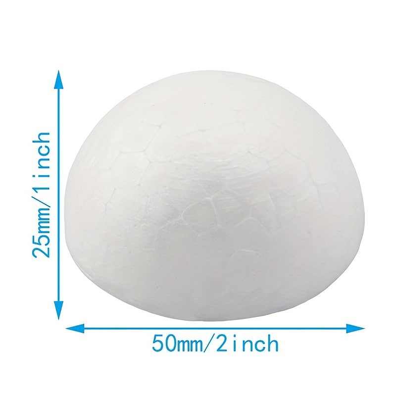 50PCS Foam Balls Half Round Hemispherical Craft Ball Wedding Decor