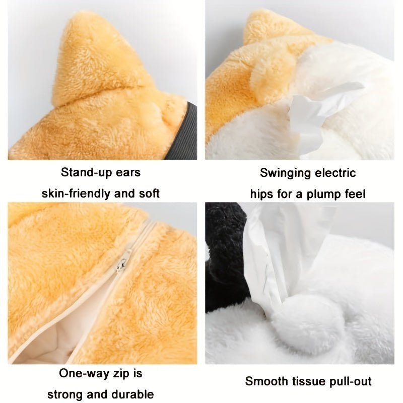 Corgi Car Tissue Box - Fun Car Seat Back Hanging Tissue Box